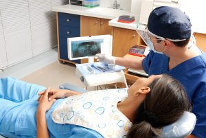 Patient getting consultation for implants